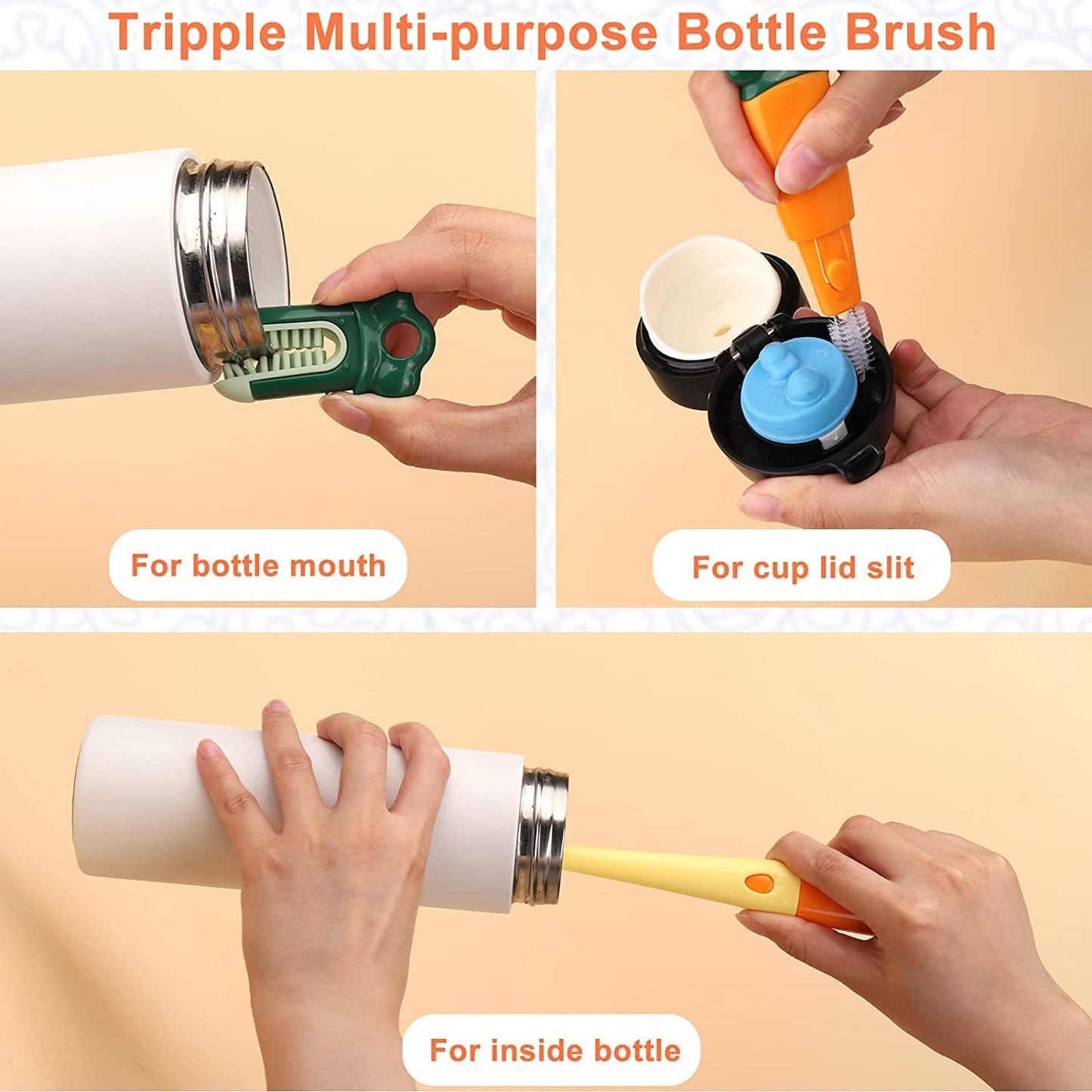 3 in 1 Multifunctional Cleaning Brush - melbiflask