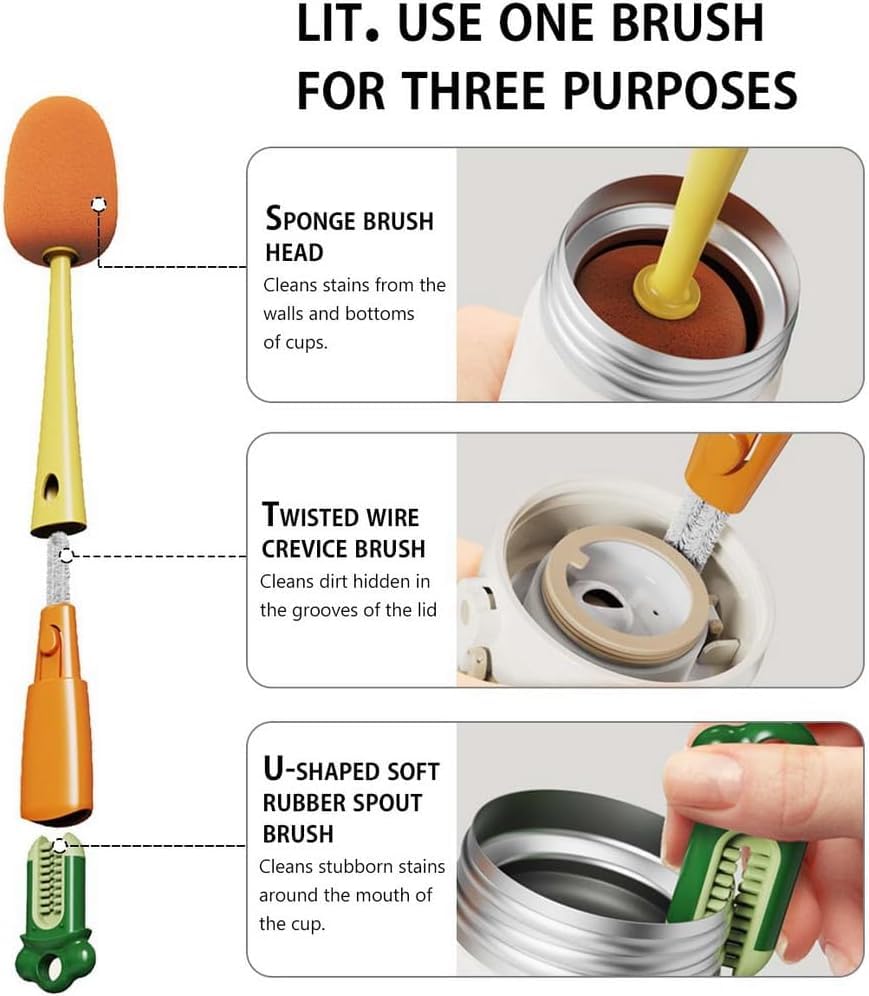 3 in 1 Multifunctional Cleaning Brush - melbiflask