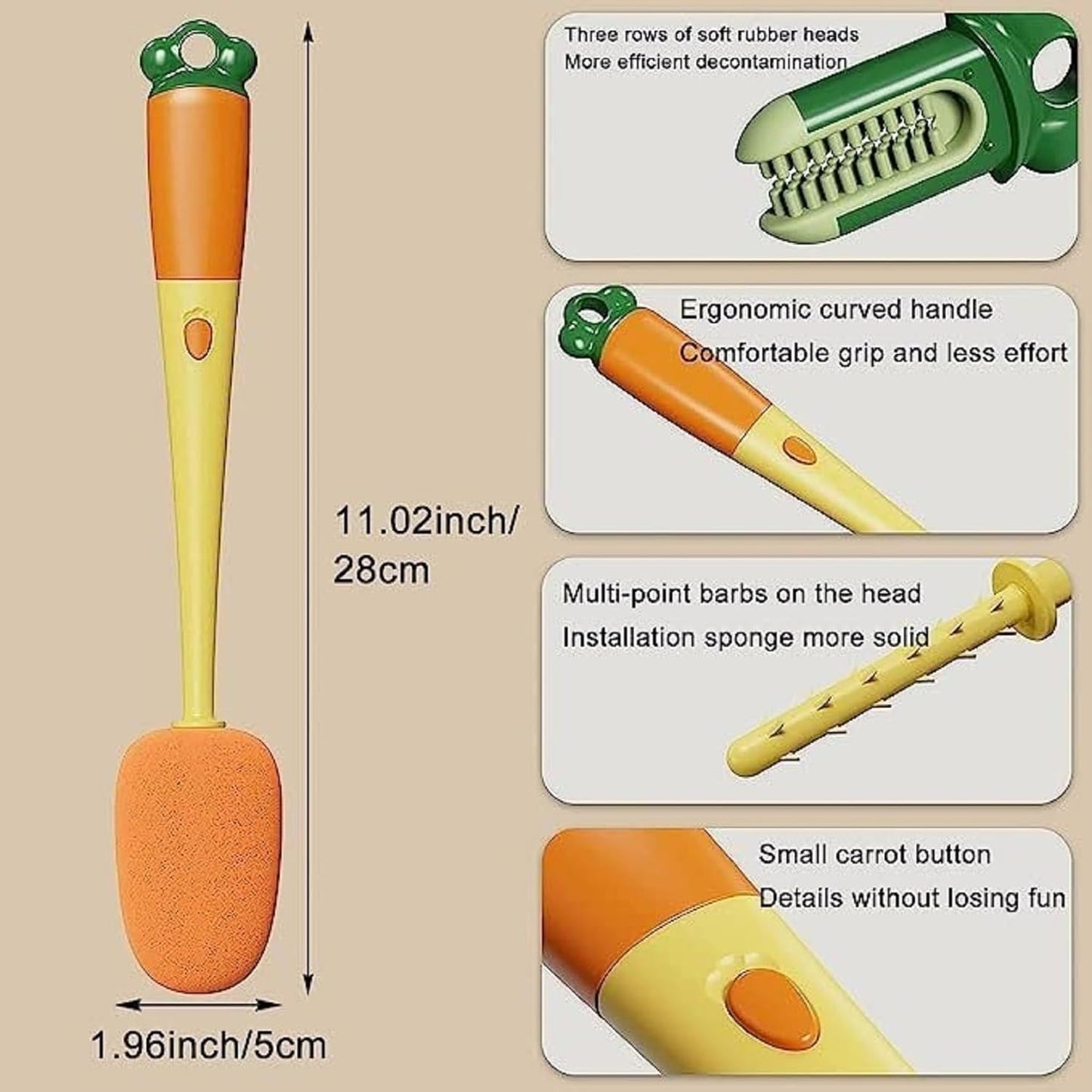 3 in 1 Multifunctional Cleaning Brush - melbiflask