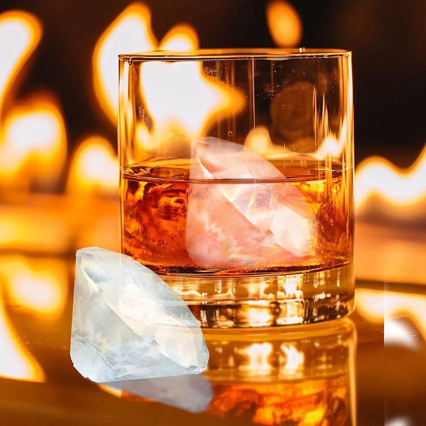 Diamond Shape Shape Ice Cube Tray with Funnel