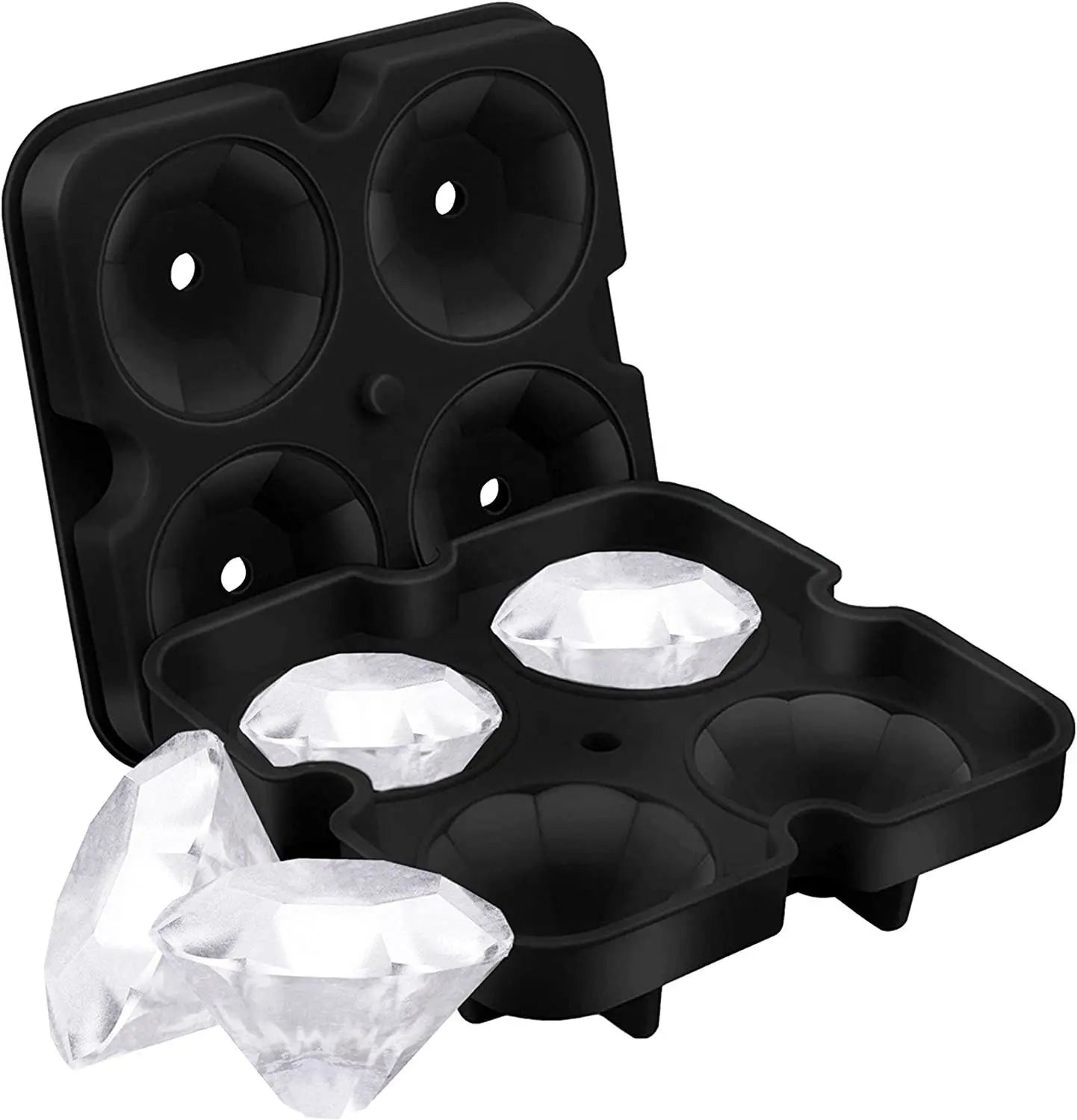 Diamond Shape Shape Ice Cube Tray with Funnel