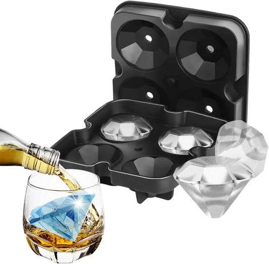 Diamond Shape Shape Ice Cube Tray with Funnel