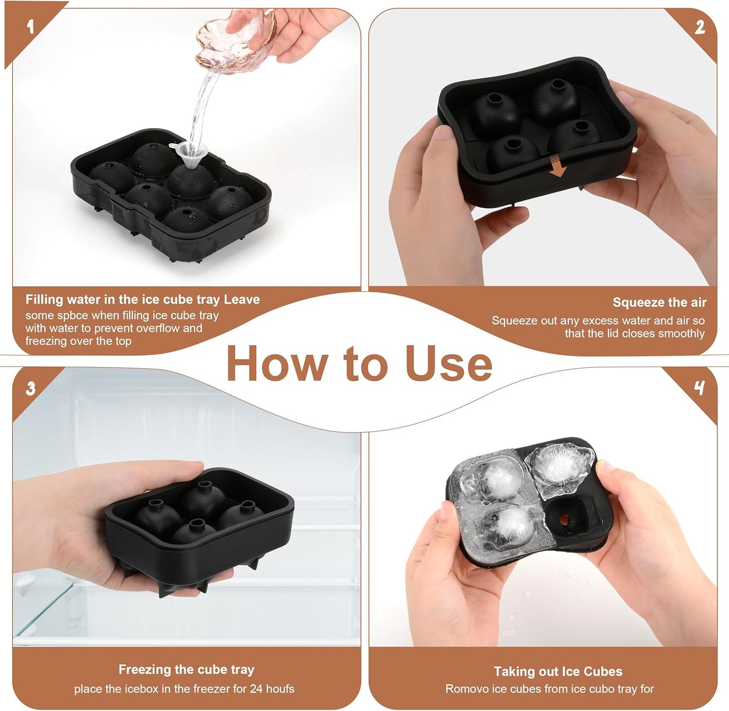 Skull Shape Ice Cube Tray with Funnel