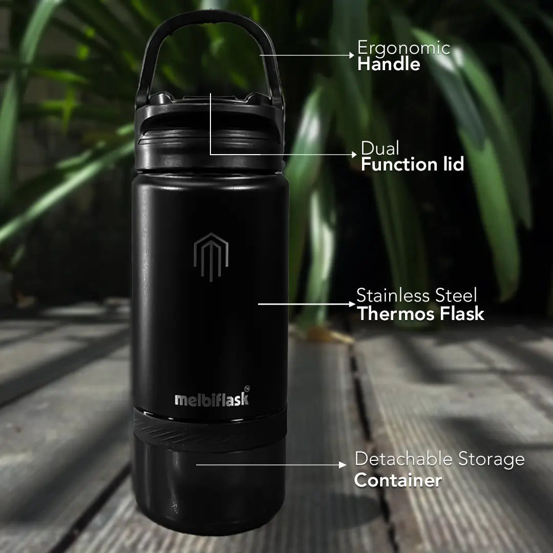 Melbiflask Mini Black & All Accessories