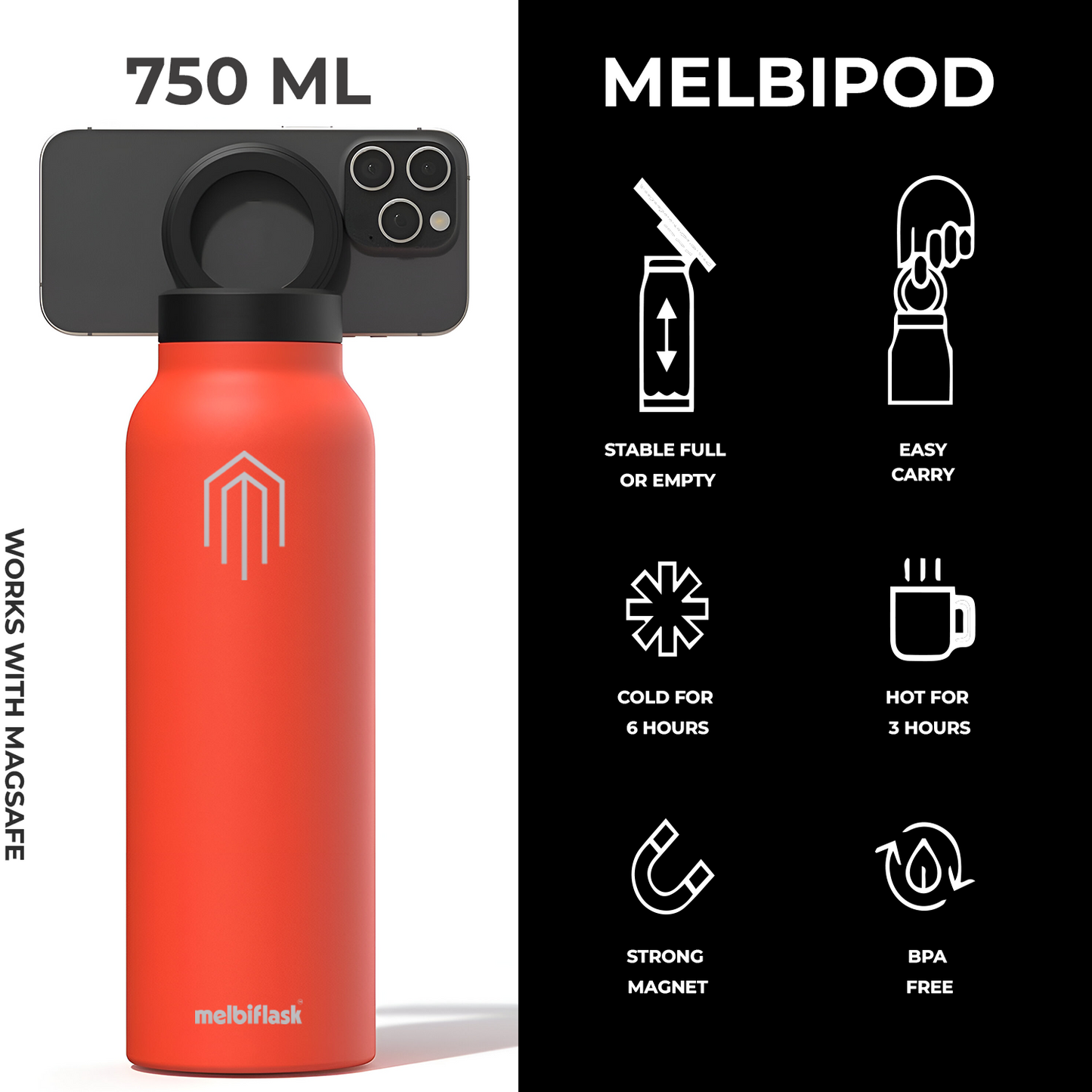 Melbipod Sipper Orange - Personalised