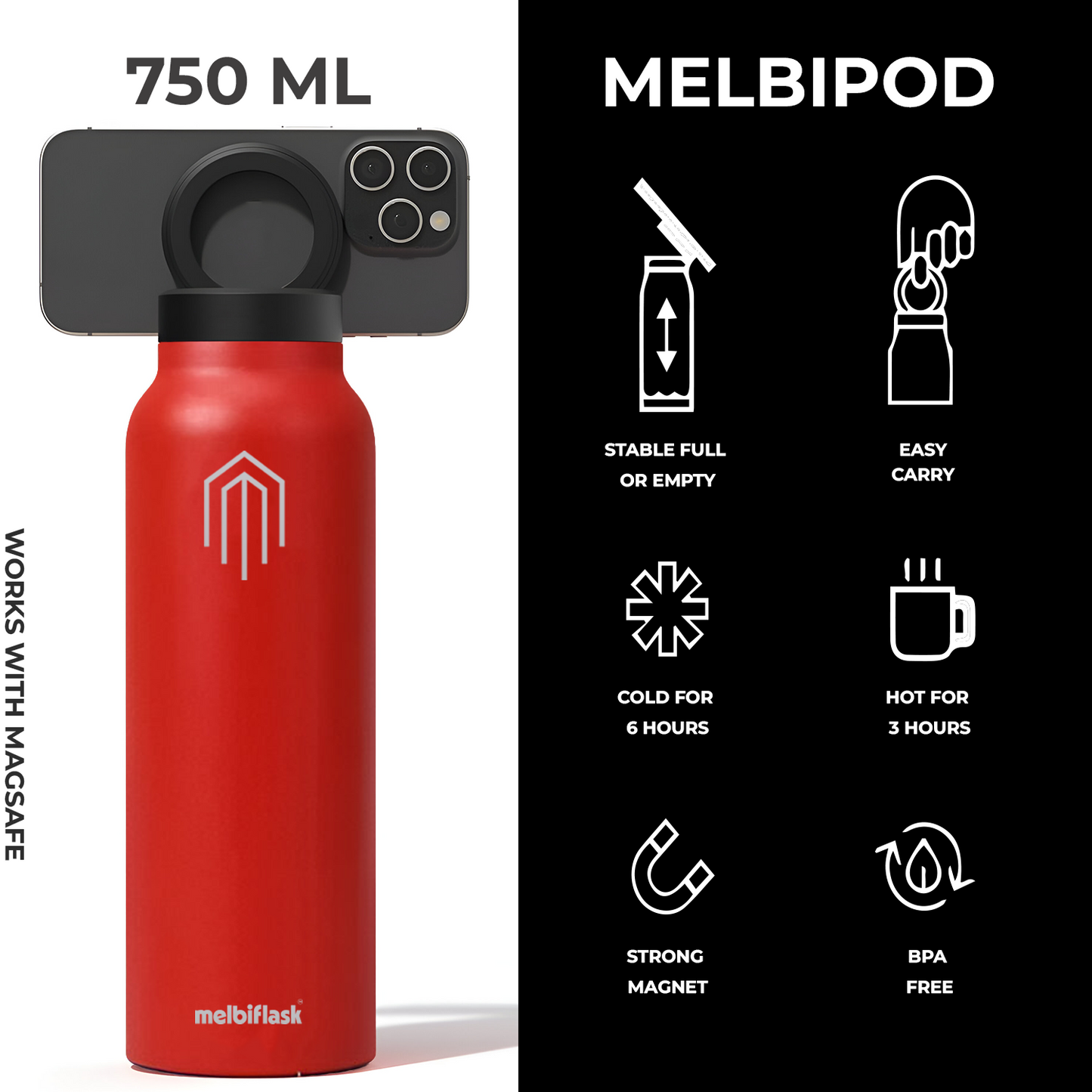 Melbipod Red - melbiflask