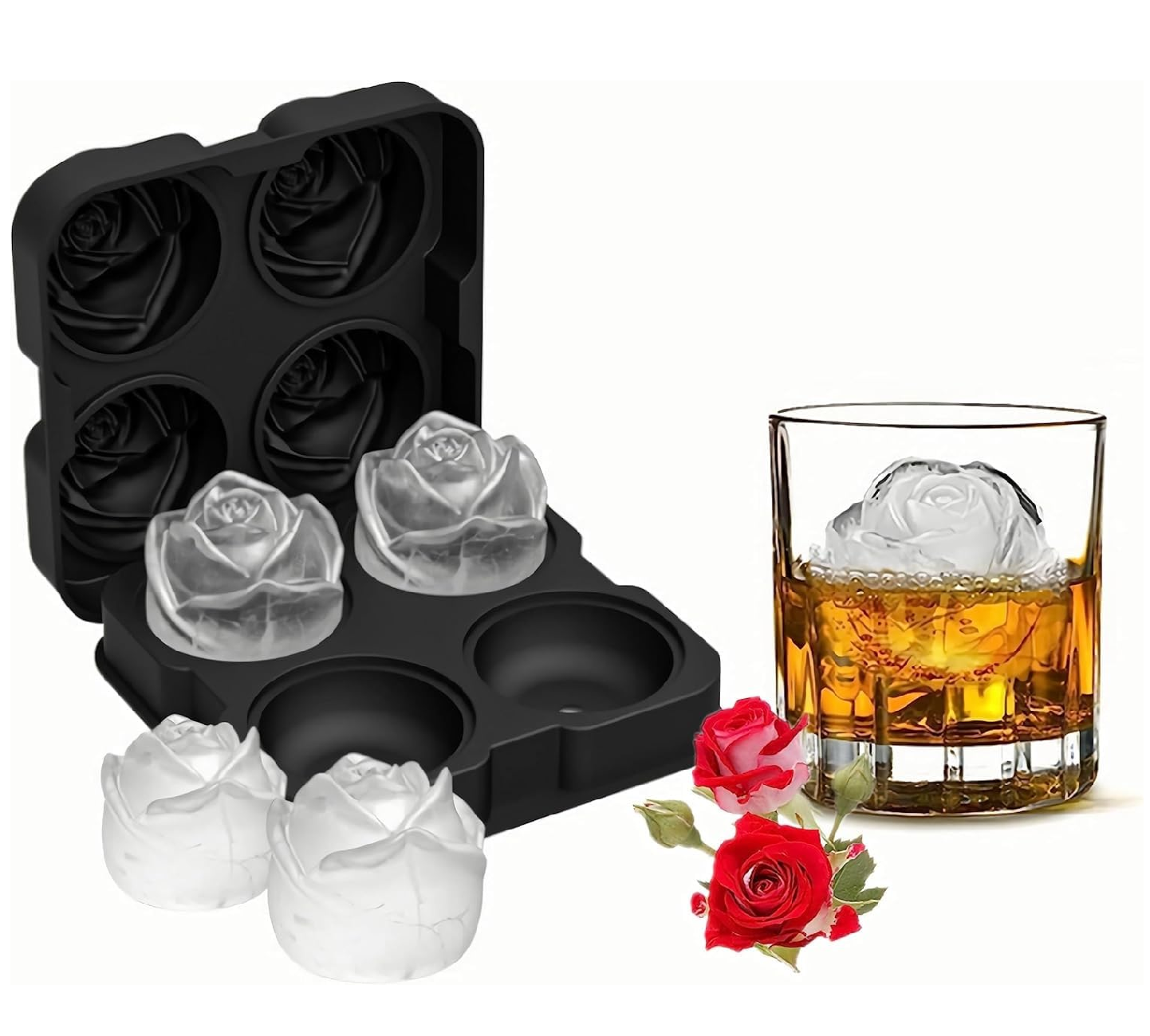 Rose Flower Ice Tray